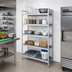 Thumbnail image #2 for Fermostock 5-Tier Polymer Shelving Expansion Kit, 31 Inch Wide x 22 Inch Deep x 83 Inch High