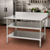 Thumbnail image #2 for Eagle Group Adjustable Stainless Steel Work Table Undershelf for Uni-Lok Hat Channel Frame Tables, 72 x 30 Inches