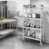 Thumbnail image #2 for Fermostock 4-Tier Mobile Shelving Unit with Removable Polymer Inserts, 71 Inch H x 31 Inch W x 14 Inch D