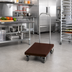 Thumbnail image #3 for Cambro Dark Brown Utility Platform Truck with Chrome Handle, 600 lb Capacity
