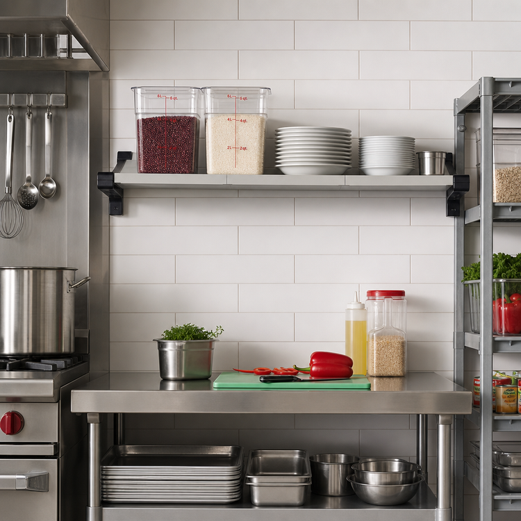 Product image #2 for Cambro Camshelving Elevation 14 x 36 Inch Wall-Mounted Solid Add-On Shelf Kit