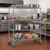 Thumbnail image #2 for EAGLEbrite 4-Tier Dolly Truck with 48 x 18-Inch Wire Shelves, Zinc Finish, Poly Swivel/Brake Casters