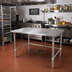 Thumbnail image #2 for John Boos Stallion 48 Inch x 36 Inch Stainless Steel Flat Top Work Table with Safety Edge