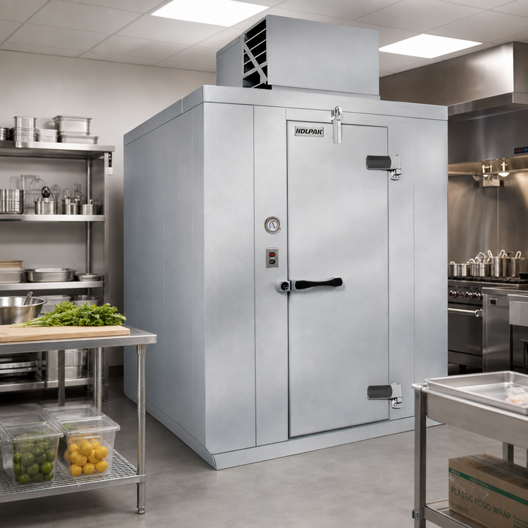 Product image #2 for Kolpak Polar-Pak 8' x 8' Indoor Floorless Walk-In Cooler with Top-Mounted Self-Contained Refrigeration