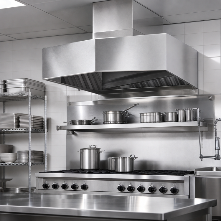 Product image #2 for SpecAir 42-Inch x 36-Inch x 20-Inch Condensate Hood with Exhaust Duct, 304 Stainless Steel