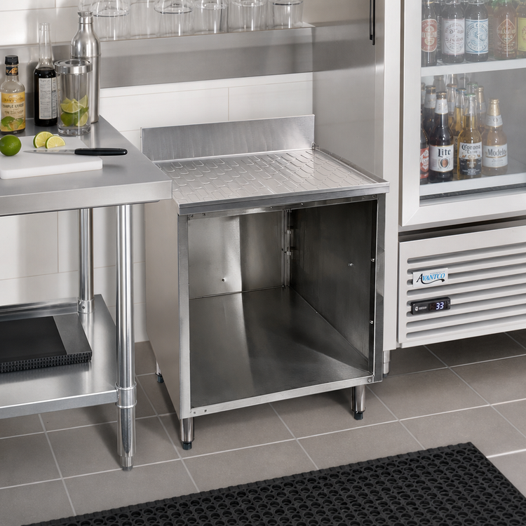 Product image #2 for CHOICE Underbar Drainboard Cabinet, Open Front, 18 Inch W x 19 Inch D