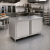Thumbnail image #2 for John Boos 72-Inch x 30-Inch Stainless Steel Enclosed Work Table with Cabinet Base and Hinged Doors