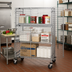 Thumbnail image #2 for Quantum Mobile Security Cage with 2 Intermediate Shelves, Chrome Finish, 36 x 21 x 69 Inches
