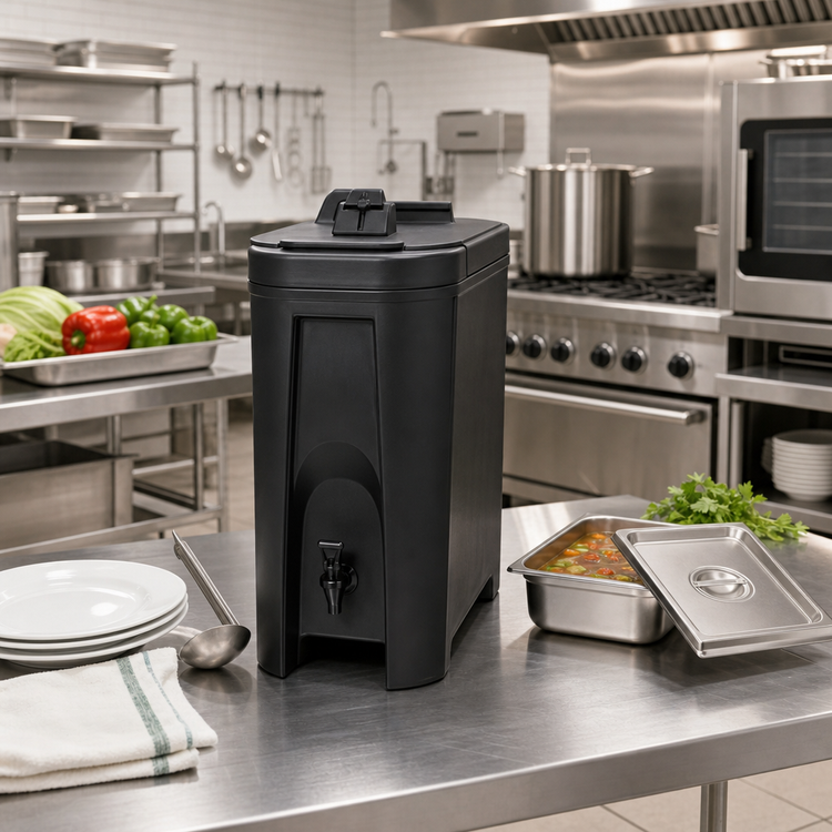 Product image #2 for Cateraide Slide 'N Seal Insulated Top-Load Food Pan Carrier, 18 Qt., 1-Pan Capacity, Black