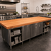 Thumbnail image #2 for John Boos Boos Block American Cherry Edge Grain Kitchen Countertop, 144 x 36 x 3 Inch, No Backsplash