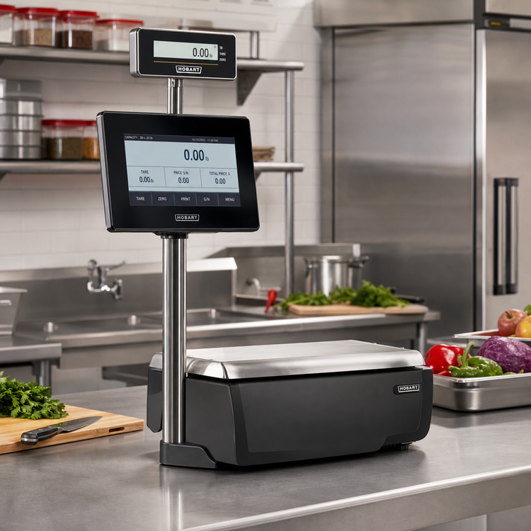 Product image #2 for Hobart GTi-7EDB Weigh Wrap Scale with 11.6" Operator and 7" Elevated Customer Display