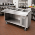Thumbnail image #2 for Randell 60-Inch Mobile Electric Hot Food Table with 4 Wells and Open Storage Base