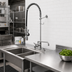 Thumbnail image #2 for EasyInstall Deck-Mount Workboard Pre-Rinse Add-On Faucet with 12-Inch Swing Nozzle and 44-Inch Hose