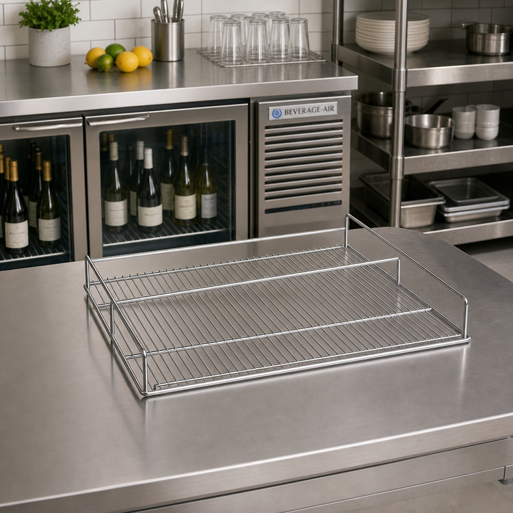 Product image #2 for Beverage-Air Flat Chrome Wine Rack for MMR/MMRR72 Cabinets