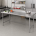 Thumbnail image #2 for Advance Tabco 108-Inch x 30-Inch Work Table with 16-Gauge 304 Stainless Steel Top and 1-1/2-Inch Rear Up-Turn