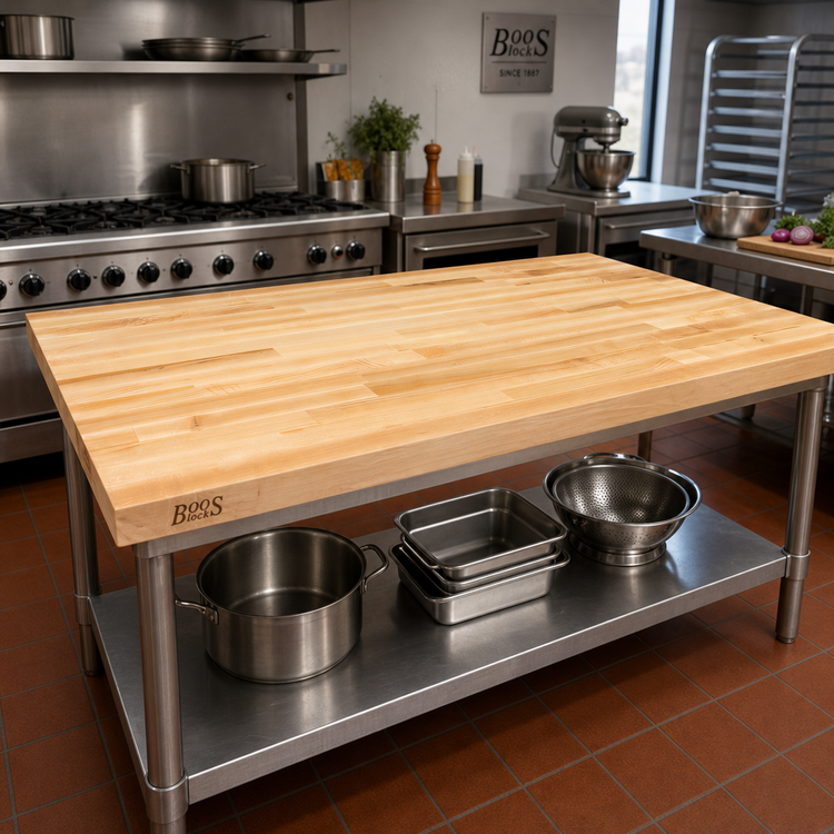 Product image #2 for John Boos Boos Block Maple Kitchen Countertop, 72 x 32 x 1-1/2 Inch, Varnique Finish