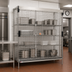 Thumbnail image #2 for Metro Super Erecta Stainless Steel Stationary Security Cage with Sliding Doors, Fits 24 x 60 Shelves