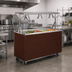 Thumbnail image #2 for Vollrath 2-Series Affordable Portable™ 4-Pan Non-Refrigerated Cold Food Station with Buffet Breath Guard, Cherry Woodgrain Solid Base