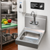 Thumbnail image #2 for Advance Tabco Special Value Wall-Mounted Hand Sink with Splash-Mounted Faucet, 9 x 9 x 5 Bowl