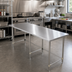 Thumbnail image #2 for 84 Inch x 30 Inch Stainless Steel Work Table with Open Base and Adjustable Bullet Feet