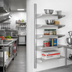 Thumbnail image #2 for Eagle Group MMUSS-10 120-Inch Stainless Steel Wall-Mounted Cantilever Shelving Standard Upright