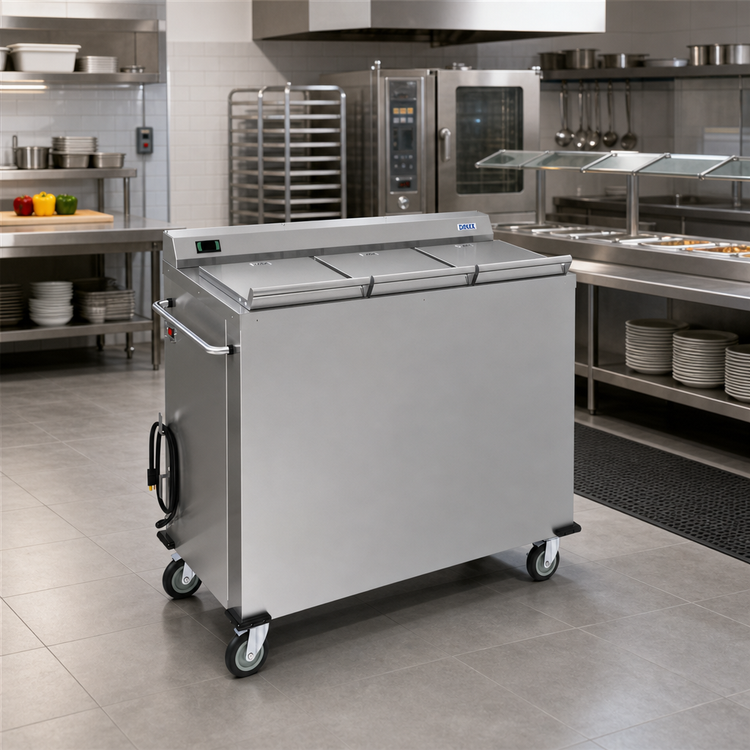 Product image #2 for Dinex DXPSBH3WB Colossus 3-Silo Mobile Convection Wax Base Heater/Dispenser
