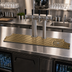 Thumbnail image #2 for 52-Inch Surface Mount Drip Tray Trough with Integral Glass Rinser, PVD Brass Screen, and Metropolis H Draft Tower Cutout