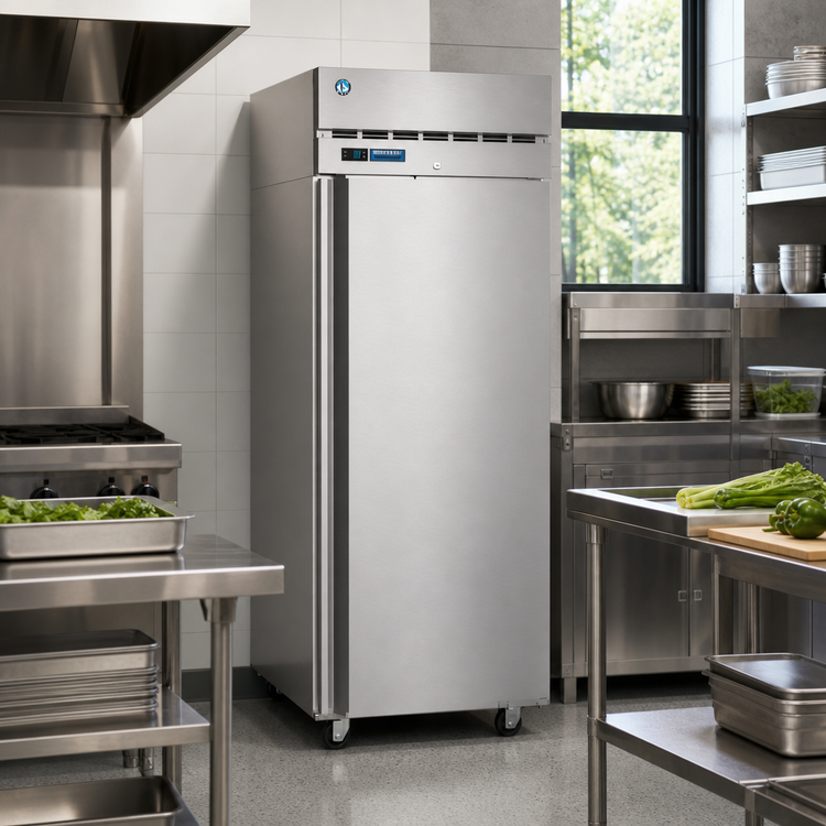 Product image #2 for Hoshizaki Steelheart One-Section Pass-Thru Refrigerator, Full Stainless, 24.2 Cu. Ft., Top-Mount Self-Contained