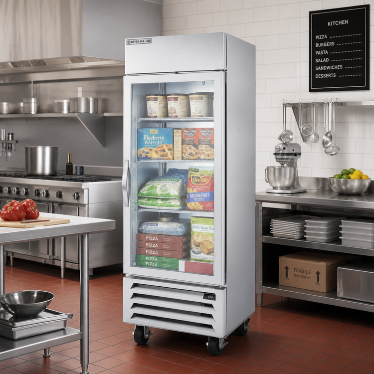 Product image #2 for Beverage-Air Horizon Series 1-Section Bottom Mount Reach-In Glass Door Freezer, 19.08 Cu. Ft.