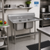 Thumbnail image #2 for Advance Tabco Regaline 2-Compartment Stainless Steel Sink with Right-Hand Drainboard, 65-7/8-Inch
