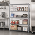 Thumbnail image #2 for Eagle Group 4-Tier Add-On Wire Shelving Unit, 72-Inch W x 18-Inch D x 74-Inch H, Chrome-Plated
