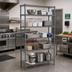 Thumbnail image #3 for Quantum Stationary Wire Shelving Starter Kit, 36 Inch W x 18 Inch D x 86 Inch H, 5 Shelves, Gray Epoxy Finish