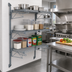 Thumbnail image #2 for Quantum Wall-Mounted Cantilever Starter Shelving Unit with 3 Wire Shelves, 54-Inch Posts, Gray Epoxy Antimicrobial Finish