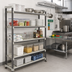 Thumbnail image #2 for Cambro Camshelving Elements XTRA High Density Top Rail Stationary Starter Unit, 18 x 48 x 81 Inch, 5-Tier Overhead Track Shelving