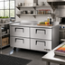 Thumbnail image #2 for True 60-Inch Two-Section Worktop Refrigerator with 4 Drawers, Rear-Mounted Self-Contained Refrigeration