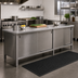 Thumbnail image #2 for John Boos Stainless Steel Enclosed Work Table with Sliding Door Cabinet Base, 144W x 30D, 16-Gauge Top