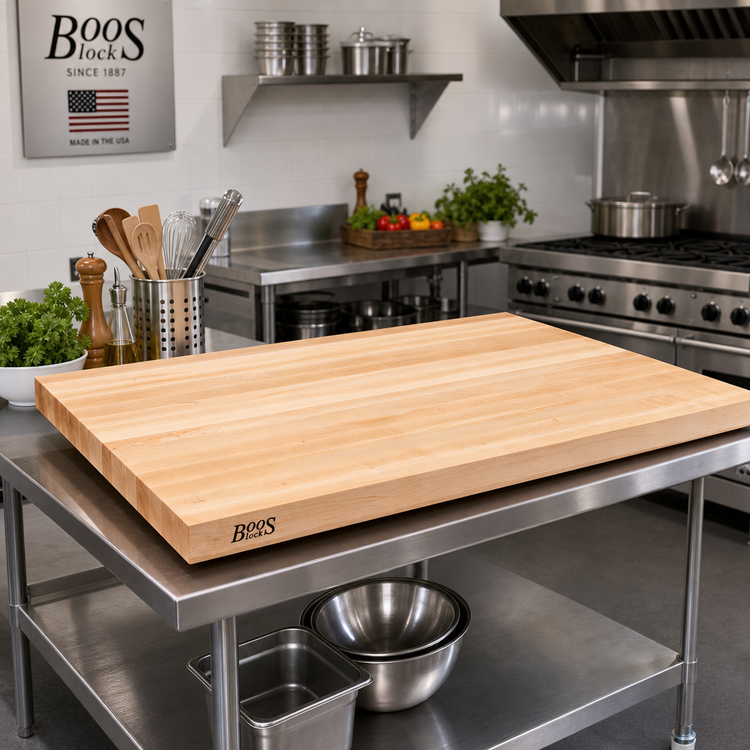 Product image #2 for Boos Block Northern Hard Rock Maple Kitchen Countertop, 72 x 42 x 3 Inches, Edge Grain, Varnique Finish