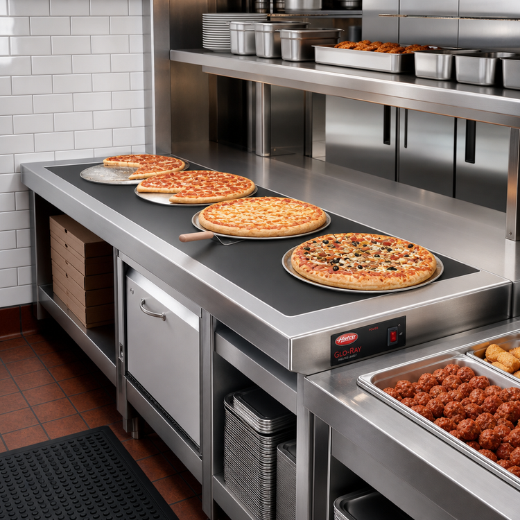 Product image #2 for Hatco Glo-Ray Built-In Heated Shelf with Flush Top, 49-1/2 x 25-1/2 Inch Surface, Hardcoat Aluminum