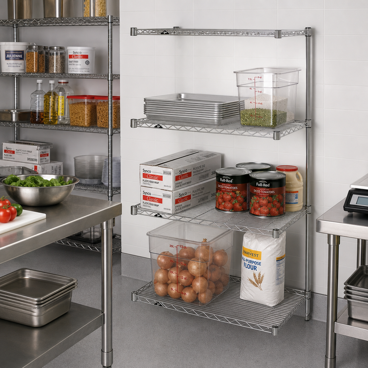 Product image #2 for Metro Super Erecta 30-Inch W x 24-Inch D x 63-Inch H Chrome-Plated Add-On Wire Shelving Unit