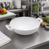 Thumbnail image #3 for American Metalcraft 82 oz White Round Melamine Bowl with Handles, 9-3/4 Inch Diameter