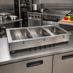 Thumbnail image #2 for Vollrath FC-4DH-06208-I Six-Well Insulated Electric Dry Drop-In Hot Food Well with Infinite Controls, Stainless Steel, 208-240V