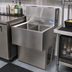 Thumbnail image #3 for BK Resources Slim-Line 2-Compartment Underbar Sink, 24 x 18-1/4 x 33-1/2 Inch, 304 Stainless Steel