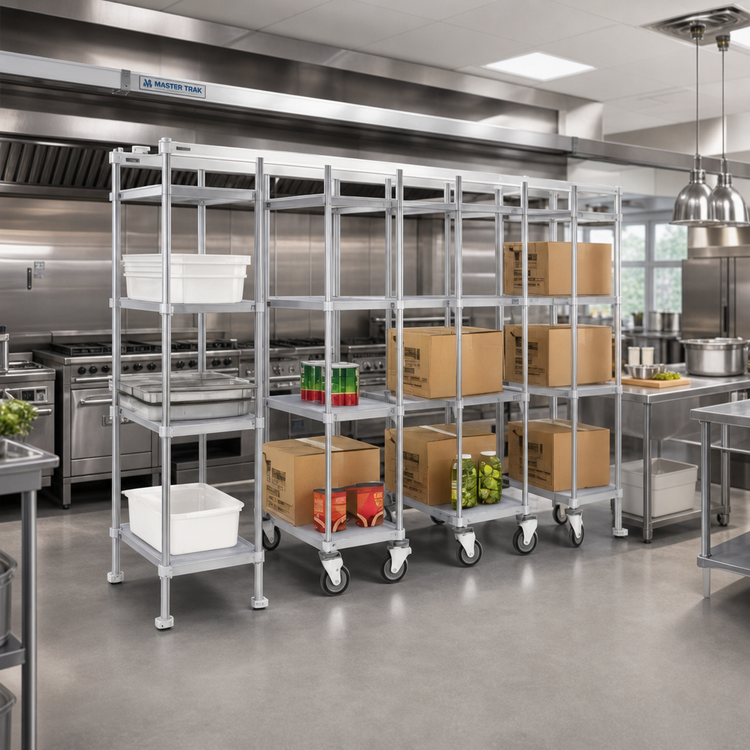Product image #2 for Master Trak Overhead Track Mobile Unit Kit for 36-Inch-Deep Shelves