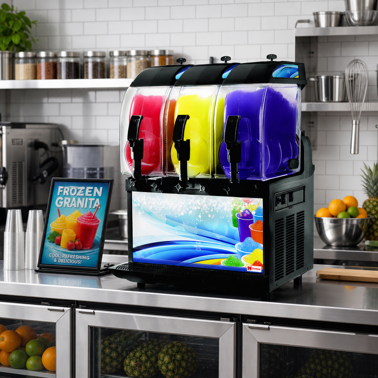 Product image #2 for Crathco I-PRO 3E Countertop Triple-Bowl Frozen Granita Dispenser with Light Panel