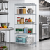 Thumbnail image #2 for EAGLEbrite 4-Tier Starter Wire Shelving Unit, 24 x 24 x 74 Inches, Zinc Finish