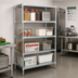 Thumbnail image #2 for BK Resources Stationary Stainless Steel Dry Storage Shelving Unit, 43 x 24 x 72 Inches, 4 Adjustable Shelves