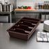 Thumbnail image #3 for Cambro Cambox 4-Compartment Cutlery Box, 11-3/8 x 20-7/16 x 3-3/4 in., Dark Brown
