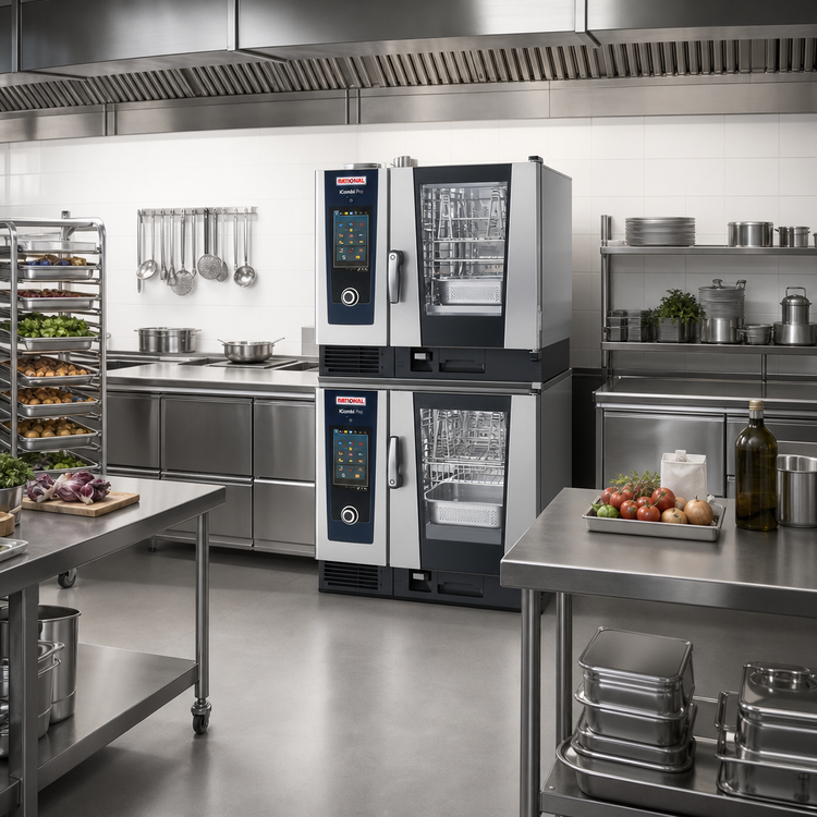 Product image #2 for RATIONAL iCombi Pro Combi-Duo Double Stack Electric Combi Oven, 6 Half-Size + 6 Half-Size, 208/240V, 3-Phase