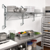 Thumbnail image #2 for Quantum Wall-Mount Cantilever Single Shelf Wire Shelving Unit, 60W x 21D, Chrome Plated
