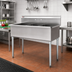 Thumbnail image #2 for Eagle Group Three-Compartment Utility Sink, 37-3/8 Inch W x 22 Inch D, 16-Gauge 430 Stainless Steel, No Drainboards
